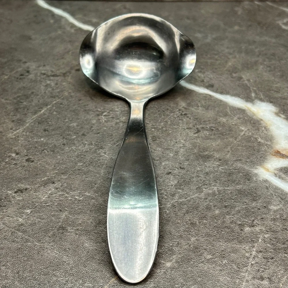 Vintage Stainless Steel Japan Double Spout Gravy Sauce Ladle Mid Century Modern